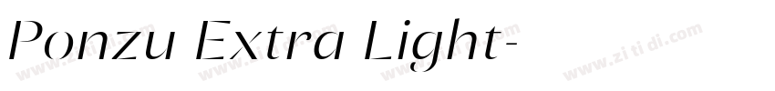 Ponzu Extra Light字体转换